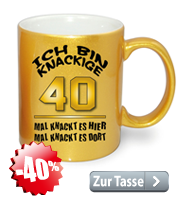 Gold Geburtstagstasse